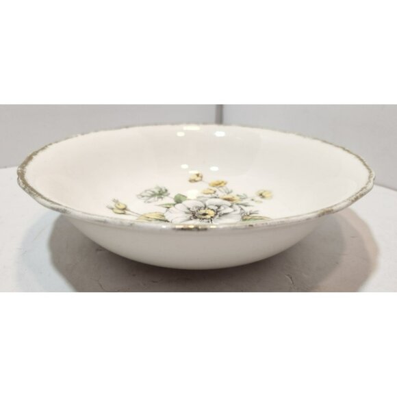 Vintage Royal Tudor 22 Kt Gold Linda Floral Round Porcelain Serving Bowl - Picture 2 of 13